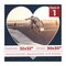 Navy Suede Mat Board for 32x32 Frames - Heart Opening for 30x30 Photos